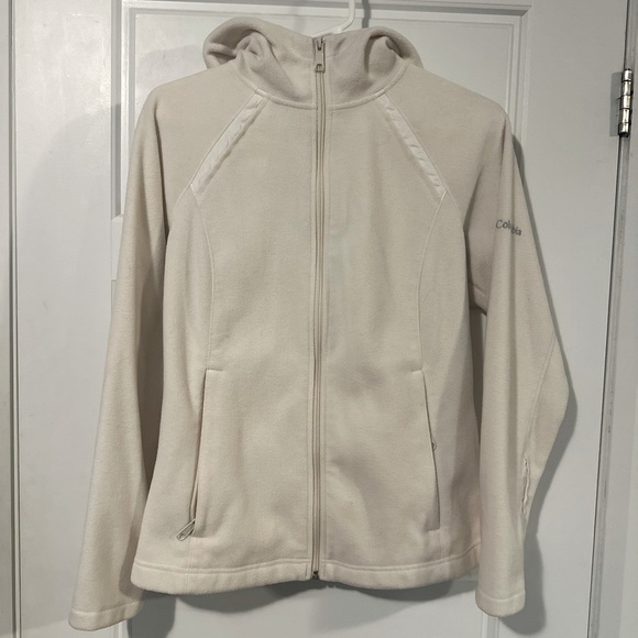 Columbia White Fleece Full-Zip Sweater - Picture 1 of 3